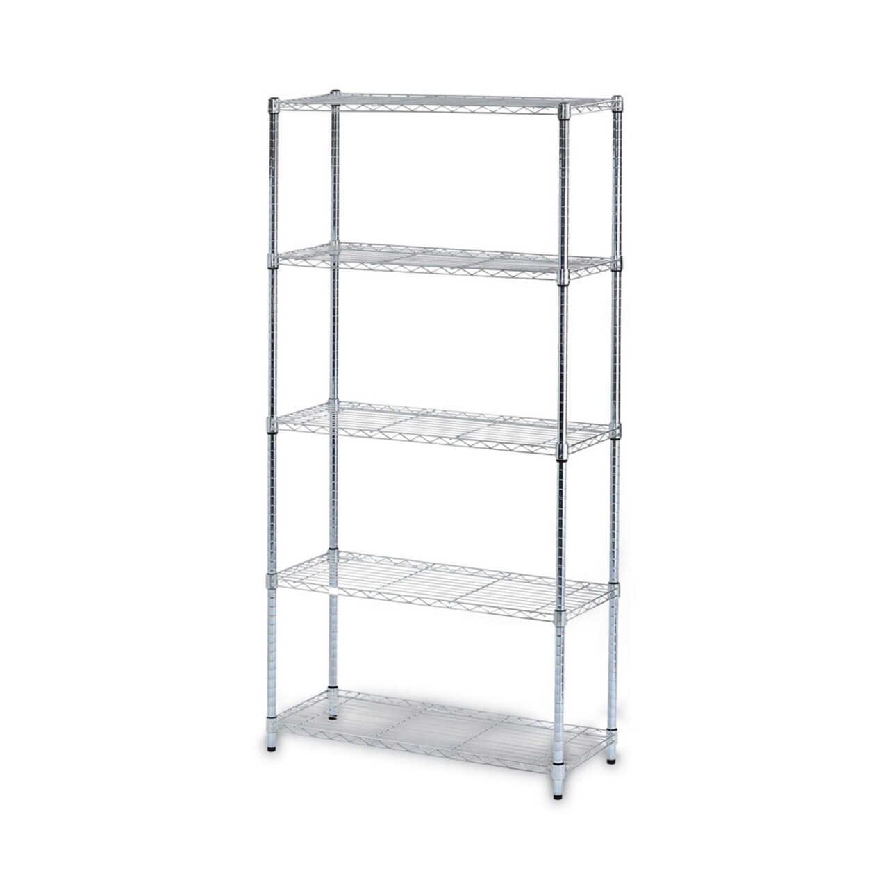 Alera 36 in. x 14 in. x 72 in. 5-Shelf Residential Wire Shelving - Silver